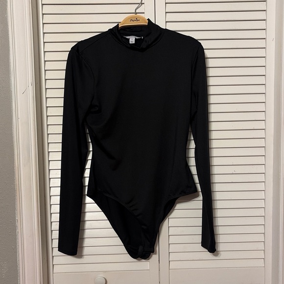 And Now This Tops - And Now This Womens Black Long Sleeve Bodysuit